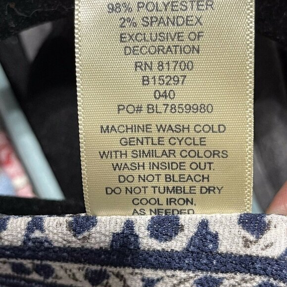 Blair Womens Boho Patchwork Tunic Top M Multicolor Rayon/Spandex - Picture 5 of 6